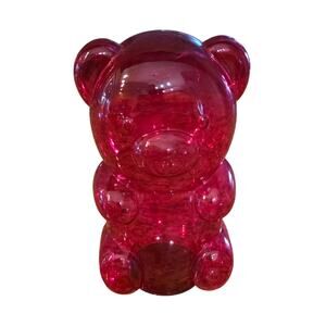 Glass Gummy Bear 8" Red figurine decor